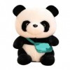 SNUFF Jouet en Peluche Poupée Panda Noir et Blanc Mignon et Mignon, Jouet en Peluche, Sac décole, poupée Panda en Tissu, Ore