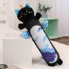 SaruEL Kawaii Peluche Long Chat Peluche Jouet Mignon Coussin en Peluche Doux Sieste Tapis Animal poupée Enfants Cadeau d’Anni