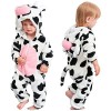 COOKY.D Infantile à Capuche Bébé Barboteuses Doux Flanelle Hiver Animaux Cosplay Costume Combinaison pour Bébés Filles Garçon