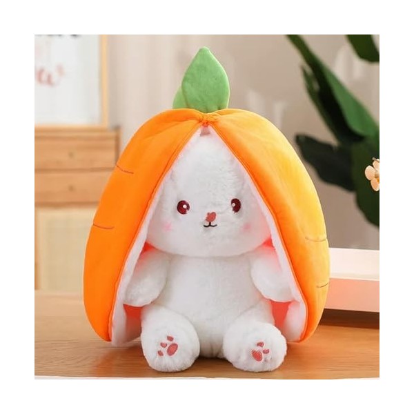 Lapin Carotte créatif en Peluche Lapin en Peluche caché dans Un Sac de Fraises Jouets de poupée drôle pour Enfants Filles Cad