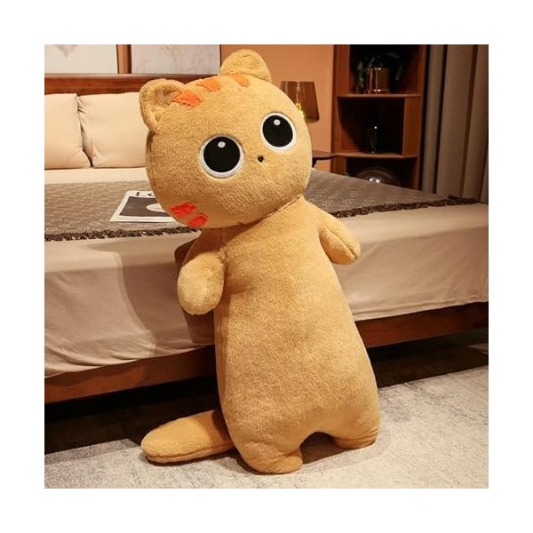 EacTEL Nouveau kawaii doux long chat oreiller peluche enfants jouet jeter oreiller coussin poupée enfants cadeau danniversai
