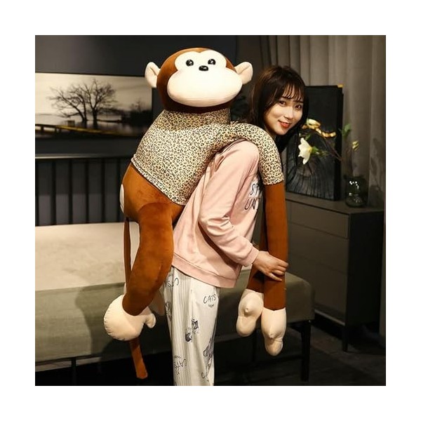 SaruEL Singe Poupée Mignon Animal en Peluche Oreiller Enfants Cadeau D’Anniversaire Dessin Animé Peluche Singe Jouet Annivers