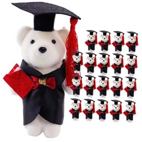 ibasenice 20 Pièces Remise des Diplômes Dr Ours Graduation Ours en Peluche Ours Bouquet Trucs De Graduation Ours pour Les Gra