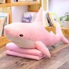 LfrAnk Peluche Requin Jouet Requin en Peluche Animal Oreiller Doux Peluche Enfant Cadeau D’Anniversaire Cadeau De Noël 100cm 