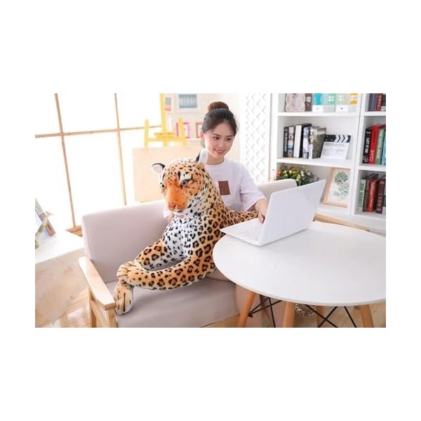 Tigre réaliste et léopard Peluche Animal Tigre Jaguar poupée Cadeau d’Anniversaire pour Enfants 50cm 4