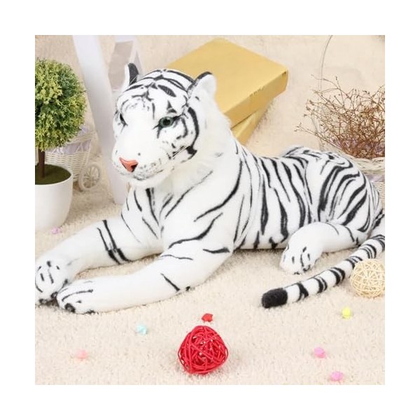 Tigre réaliste et léopard Peluche Animal Tigre Jaguar poupée Cadeau d’Anniversaire pour Enfants 50cm 4