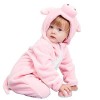 Combinaison Pyjama Bébé Déguisement Barboteuse Unisexe Animal Grenouillère à Capuche pour Bébé Fille Garçon Chaud Printemps H