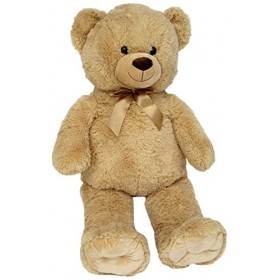 Wagner 9048 – Géant XXL Ours Marron 100 cm en clair de peluche ours Doudou Ours Teddy Ours dans beige