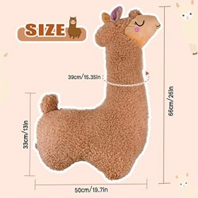 Auptiz Grande poupée dalpaga en Peluche,Jouet en Peluche dalpaga, Animaux en Peluche alpaga Mignons，pour canapé, lit, Chais