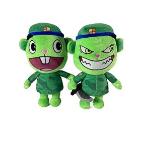 Jouets en Peluche Happy Tree Friends De 28 Cm, Flaky Flippy HTF Poupées en Peluche Anime, Figurine en Peluche De Dessin Animé