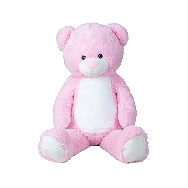 Lifestyle & More Gros Nounours Ours en Peluche XXL 100 cm Grand Rose Doudou velouté