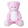 Lifestyle & More Gros Nounours Ours en Peluche XXL 100 cm Grand Rose Doudou velouté