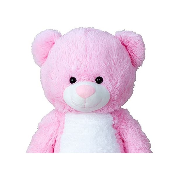 Lifestyle & More Gros Nounours Ours en Peluche XXL 100 cm Grand Rose Doudou velouté