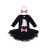 Geagodelia Déguisement Halloween Bébé Fille Vêtement Nouveau-né Citrouille Imprimé Barboteuse + Ensemble Jupe Tutu Tulle Cost