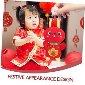 ibasenice 6 Pièces Poupée Lapin Mini-Jouets Mini-Figurine Mini Lapins Mini Figurines Décor Chinois Décor De Table Jouet Lapin