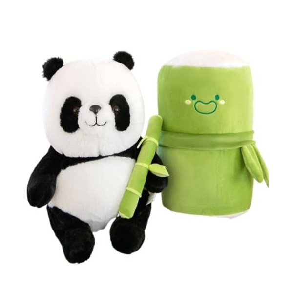 VOTIVA Jouets en Peluche Poupée Panda en Bambou, Trésor National Créatif, Jouet en Peluche, Poupée Panda Apaisante en Tissu, 
