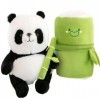 VOTIVA Jouets en Peluche Poupée Panda en Bambou, Trésor National Créatif, Jouet en Peluche, Poupée Panda Apaisante en Tissu, 