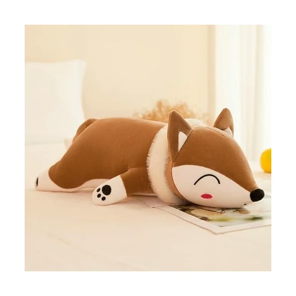 EacTEL Fox Doll Peluche Lapin Renard Peluche Jouet Fille Cadeau Décoration De Chambre Cadeau De Noël pour Enfants 50cm 1