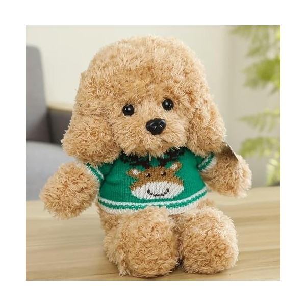 KiLoom Doux Réel Vie Teddy Chien Caniche Jouets en Peluche Suffed Animal Poupée pour Noël Cadeau D’Anniversaire Bébé Apaisant