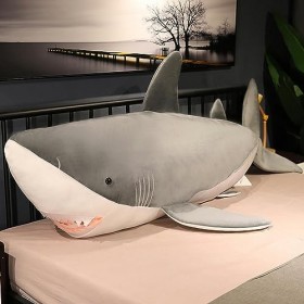 PaMut Jouet en Peluche géant en Peluche Requin poupée en Peluche Oreiller Requin Jouet Enfants Cadeau Cadeau d’Anniversaire C