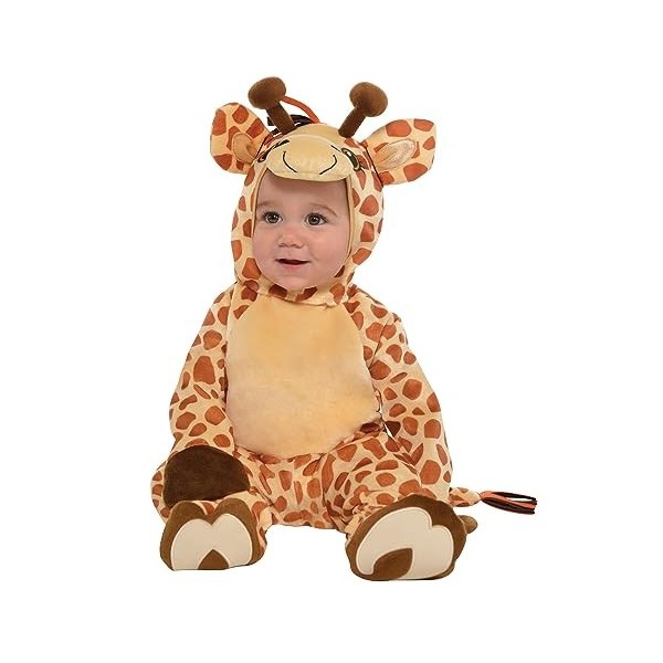 amscan- Déguisement Bébé Girafe, 9902077, 6-12 Mois, Jaune