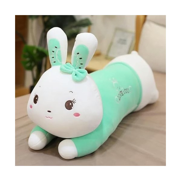NOpinz Mignon Petit Cochon Lapin Vache Peluche Long Oreiller Jouet Peluche Dessin Animé Animal Lapin Poupée Sieste Oreiller C