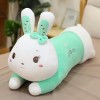 NOpinz Mignon Petit Cochon Lapin Vache Peluche Long Oreiller Jouet Peluche Dessin Animé Animal Lapin Poupée Sieste Oreiller C
