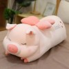 NOpinz Mignon Petit Cochon Lapin Vache Peluche Long Oreiller Jouet Peluche Dessin Animé Animal Lapin Poupée Sieste Oreiller C