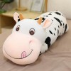 NOpinz Mignon Petit Cochon Lapin Vache Peluche Long Oreiller Jouet Peluche Dessin Animé Animal Lapin Poupée Sieste Oreiller C