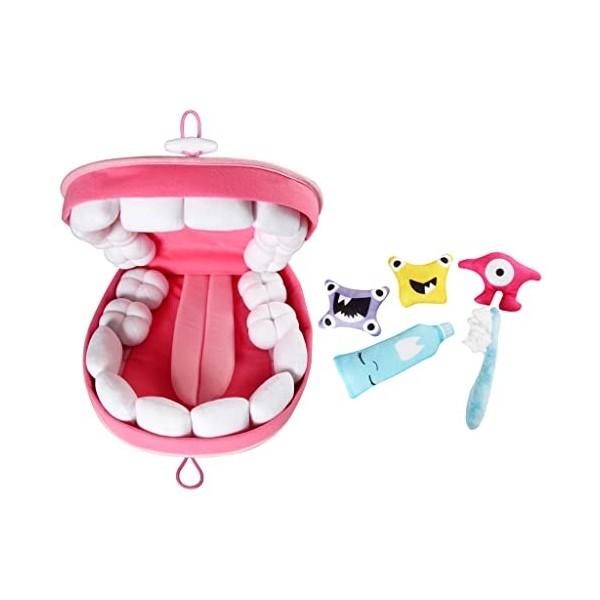 KAKIBLIN Jouet de protection des dents, jouet éducatif en peluche pour enfants préscolaires pour lapprentissage précoce des 