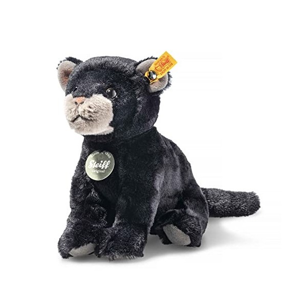 Steiff - 067938 - Teddies for Tomorrow bébé panthère Taky - 19 cm - Meteorite