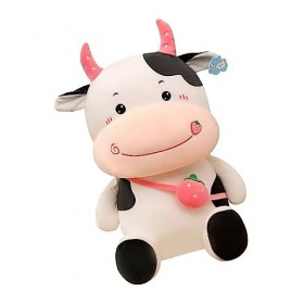 Toyvian 2 Pièces Peluche Année du Boeuf Décor Blush Cadeaux De Noël Décoration Dintérieur Décoration Voiture Décorations De 