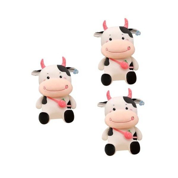 Toyvian 2 Pièces Peluche Année du Boeuf Décor Blush Cadeaux De Noël Décoration Dintérieur Décoration Voiture Décorations De 
