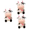 Toyvian 2 Pièces Peluche Année du Boeuf Décor Blush Cadeaux De Noël Décoration Dintérieur Décoration Voiture Décorations De 