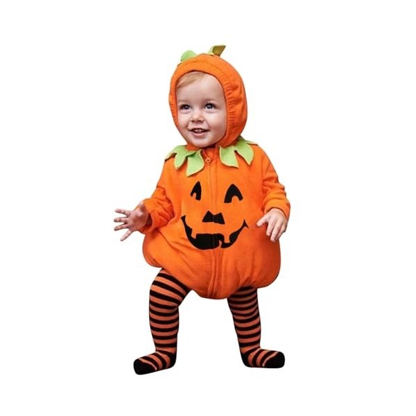 Générique 3 Pièces Ensemble Halloween pour Bébé Garçon Fille Déguisement Halloween 0-24 Mois Combinaison à Manches Longues Ch