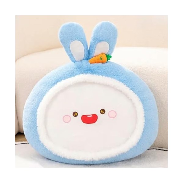 NOpinz Kawaii Furry Bunny Peluche Oreiller Jouet en Peluche Animal Poupée Tapis Chaud Cadeau D’Anniversaire Peluche Jouet 40c