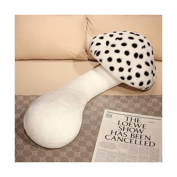 NOpinz Doux Moelleux Champignon Oreiller en Peluche Plante Kawaii Coussin de Dos Girly décoration de Chambre câlin Peluche Jo