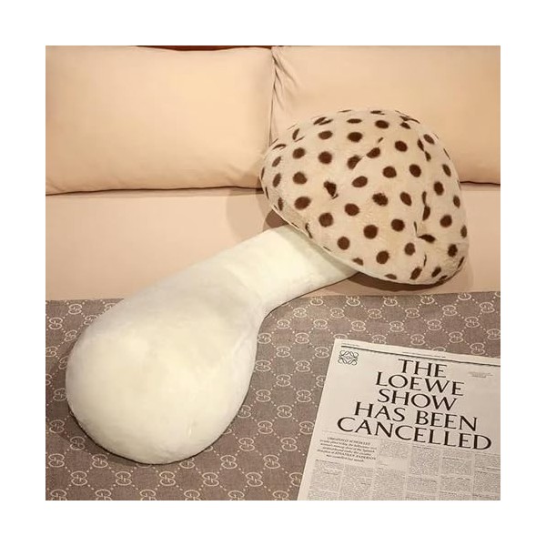 NOpinz Doux Moelleux Champignon Oreiller en Peluche Plante Kawaii Coussin de Dos Girly décoration de Chambre câlin Peluche Jo