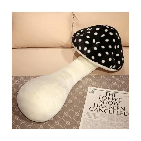 NOpinz Doux Moelleux Champignon Oreiller en Peluche Plante Kawaii Coussin de Dos Girly décoration de Chambre câlin Peluche Jo