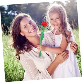 TOYANDONA 12 Pièces Rose en Peluche Rose Jouet Fleur De Rose Douce Peluche Saint Valentin Bouquet De Roses Rouges en Peluche 