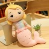 SaruEL Belle Couronne sirène Peluche Jouet Dessin animé en Peluche sirène poupée canapé Oreiller Mignon Enfants Fille Cadeau 