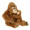 Uni-Toys - Orang-outan avec Bébé, Assis - 30 cm Hauteur - Singe en Peluche - Peluche, Doudou Uni-Toys - Orang-outan avec Bé