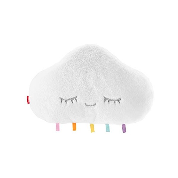 Fisher-Price Mon Nuage Dodo, veilleuse peluche pour bébé avec attache pour berceau, musique et lumières, dès la naissance, GJ