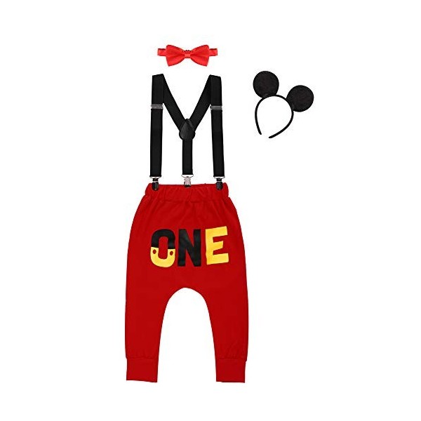 IWEMEK Bébé Garçons 1er / 2ème Anniversaire Mickey La Souris Ensemble Halloween Photographie Déguisement pour Nouveau-né Pant