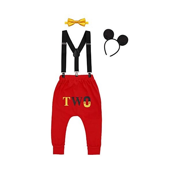 IWEMEK Bébé Garçons 1er / 2ème Anniversaire Mickey La Souris Ensemble Halloween Photographie Déguisement pour Nouveau-né Pant