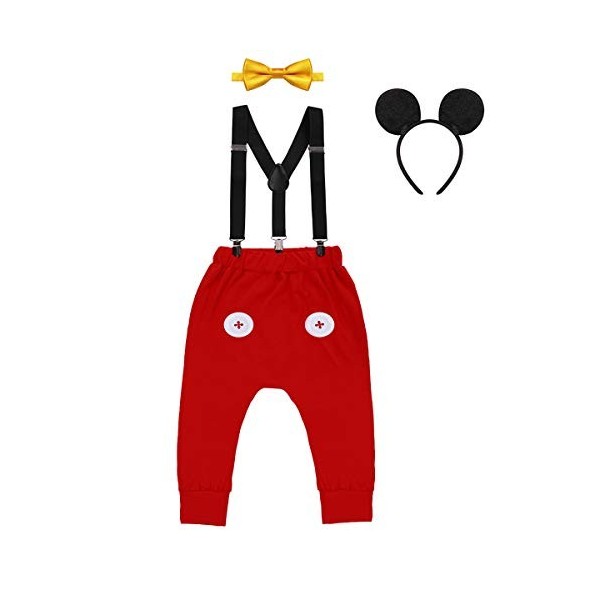 IWEMEK Bébé Garçons 1er / 2ème Anniversaire Mickey La Souris Ensemble Halloween Photographie Déguisement pour Nouveau-né Pant