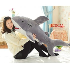 YunNasi Peluche Geante Requin Creative Animalen Jouets pour Enfants Cadeau pour la fête danniversaire No 120cm 