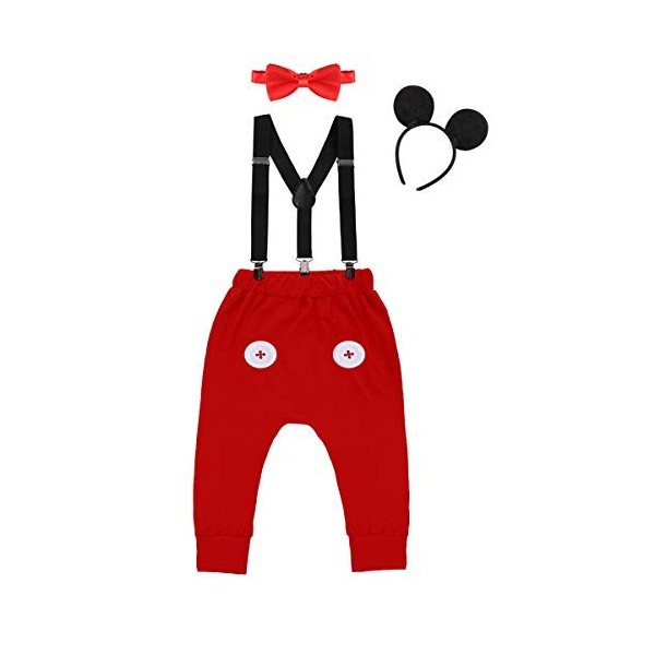 IWEMEK Bébé Garçons 1er / 2ème Anniversaire Mickey La Souris Ensemble Halloween Photographie Déguisement pour Nouveau-né Pant