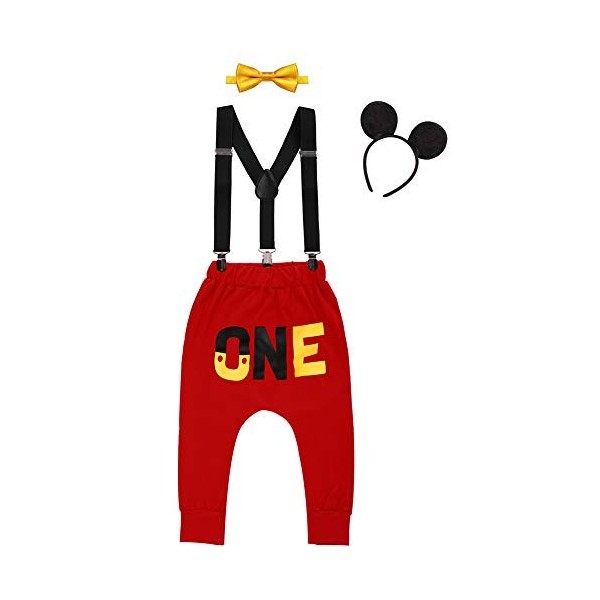 IWEMEK Bébé Garçons 1er / 2ème Anniversaire Mickey La Souris Ensemble Halloween Photographie Déguisement pour Nouveau-né Pant