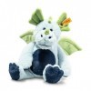 Steiff Soft Cuddly Friends Dragon Samu - 067105 - Bleu Clair - 28 cm